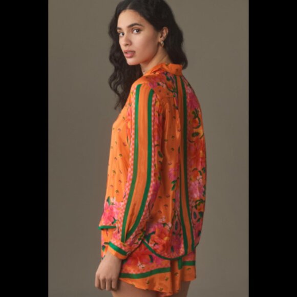 Brand New Farm Rio Fruit Garden Long-Sleeve Buttondown Shirt - Picture 2 of 16